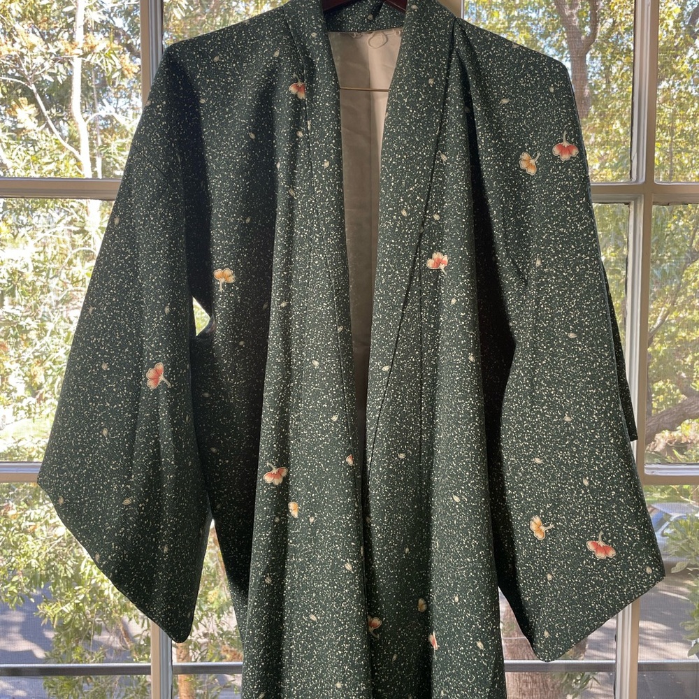 Elegant Green Kimono Jacket